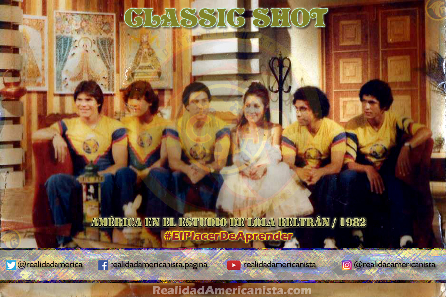 classic shot 015 jugadores club america con lola beltran 1982