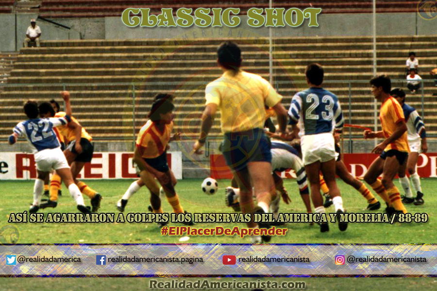 classic shot 043 bronca reservas morelia america 88 89