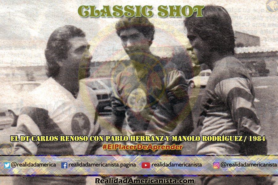 classic shot 046 club america carlos reinoso dt pablo herranz manolo rodriguez 1984