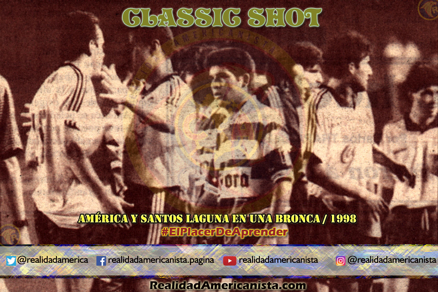classic shot 076 club america vs santos laguna libertadores 1998