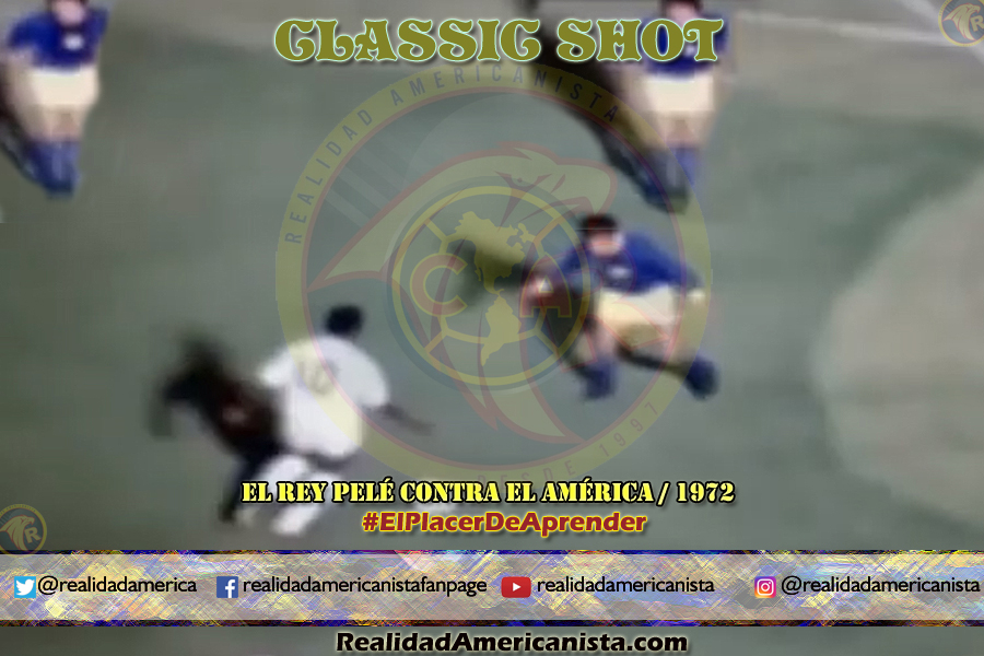classic shot 082 club america vs rey pele santos brasil 1972