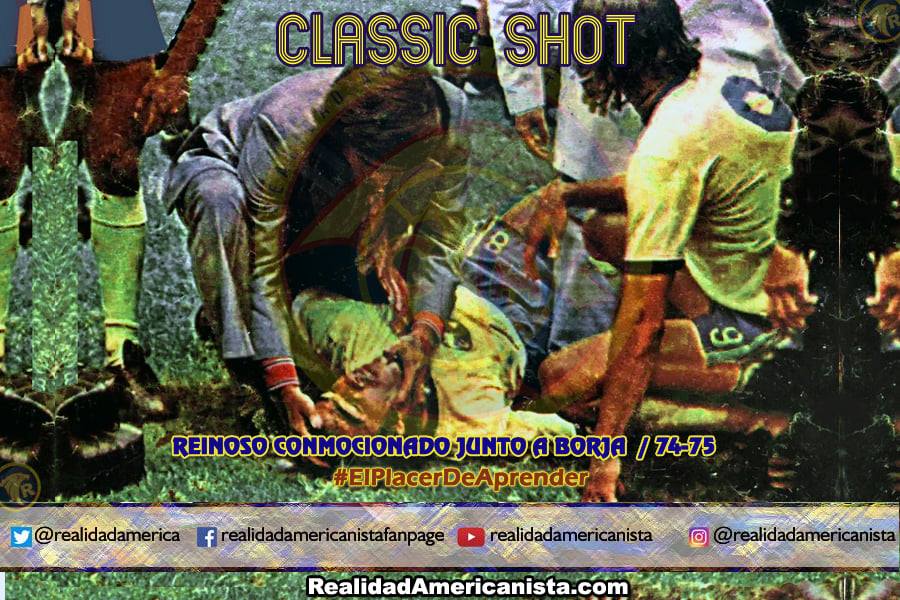 classic shot 096 club america reinoso conmocionado vs puebla 74 75