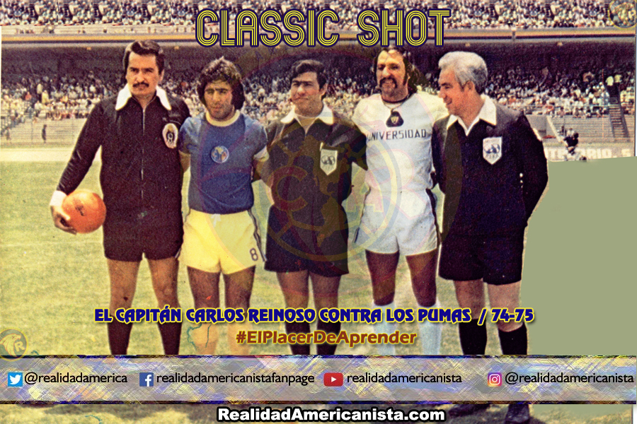 classic shot 097 club america reinoso capitan vs puebla 74 75
