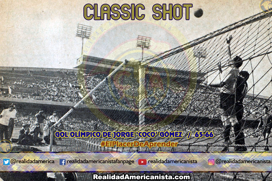 classic shot 099 club america coco gomez gol olimpico 65 66