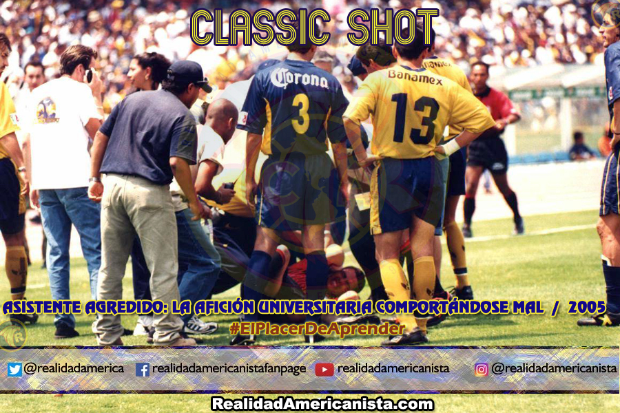 classic shot 118 club america pumas unam arbitro agredido 2001