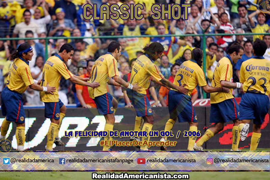 classic shot 122 club america jugadores festejando gol 2006