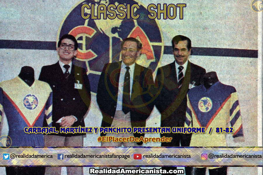 classic shot 128 club america presentacion aguilas 81 82