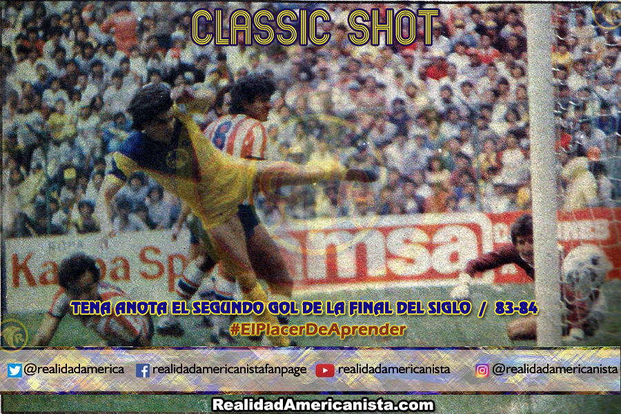 classic shot 129 club america gol tena vs chivas final 83 84