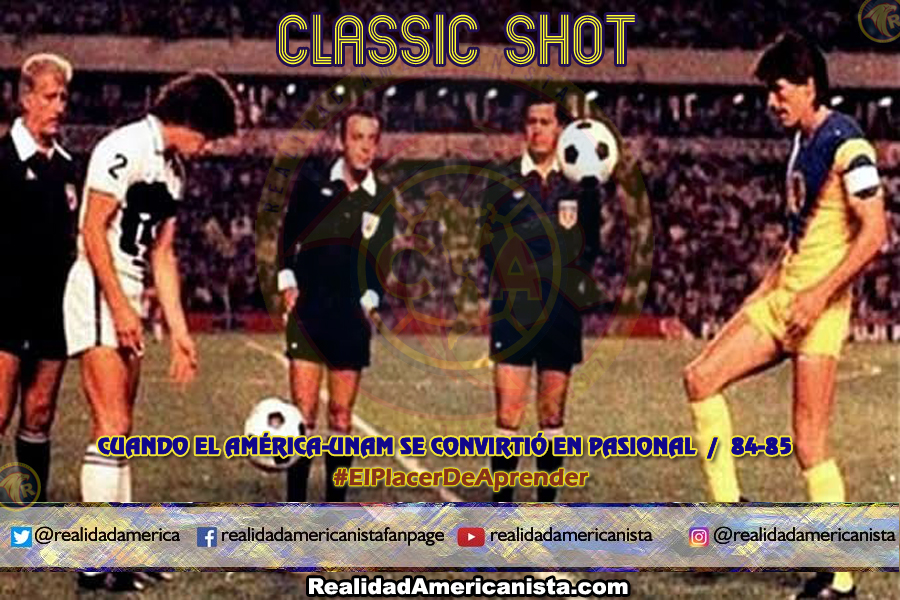 classic shot 138 club america vs pumas unam final 84 85