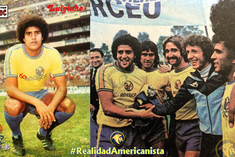 Luiz Alberto da Costa 'Luizinho', jugador del Club América de 1976-77 a 1978-79 junto a Guillermo Cañedo, Manolo Rodríguez, Jesús 'Palillo' Martínez, José Dirceu Guimaraes, Carlos Reinoso, 01 luiz alberto da costa luizinho club america