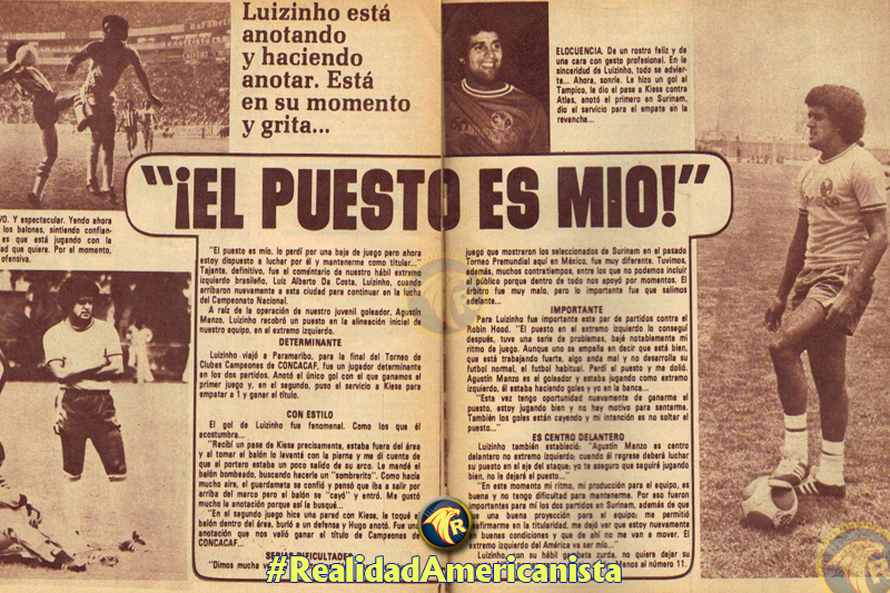 Luiz Alberto da Costa 'Luizinho', jugador del Club América de 1976-77 a 1978-79 04 luiz alberto da costa luizinho club america goleador