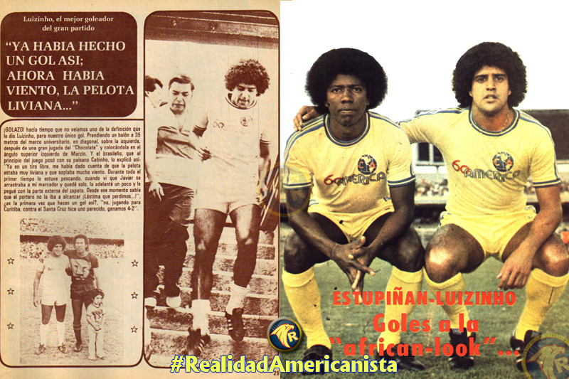 Luiz Alberto da Costa 'Luizinho', jugador del Club América de 1976-77 a 1978-79 con Ítalo Estupiñan 06 luiz alberto da costa luizinho club america golazos italo estupinan