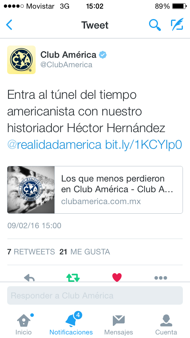 2016 tuit club america historador hector hernandez