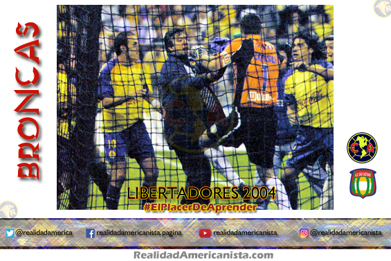 bronca club america sao caetano 2004