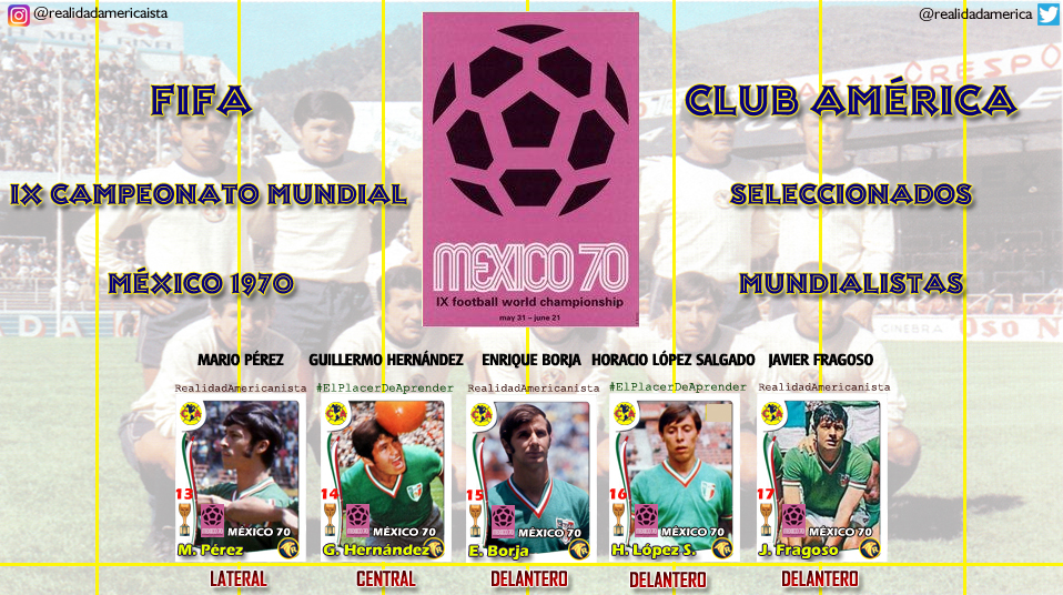mundialistas club america 1970 mexico