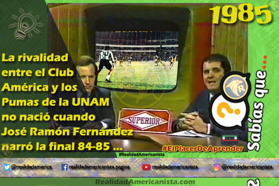 103 redes realidada americanista club america pumas jose ramon fernandez orvananos deportv 1985