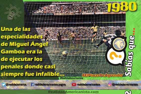 109 redes realidad americanista club america gol miguel angel gamboa penalty chivas 79 80