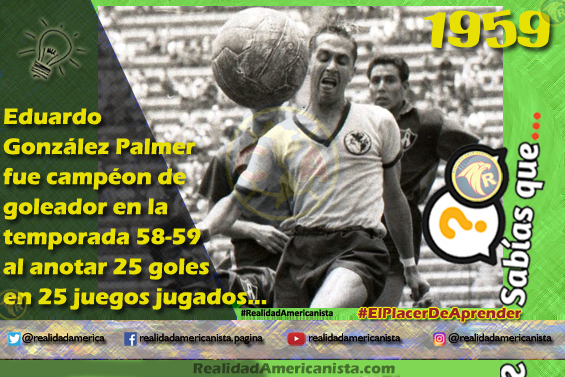 125 redes realidad americanista club america eduardo gonzalez palmer campeon goleador 58 59
