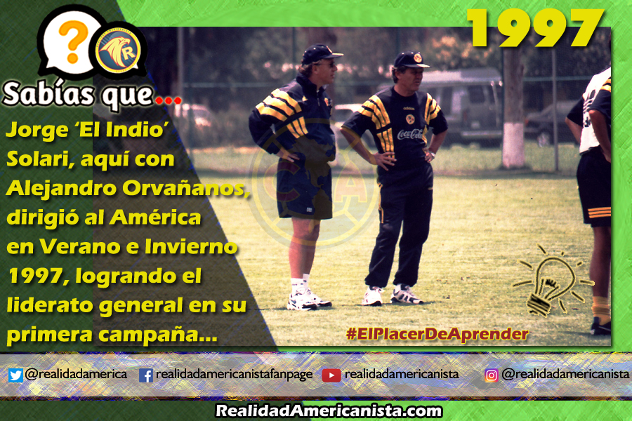 146 redes realidad americanista club america jorge solari dt 1997