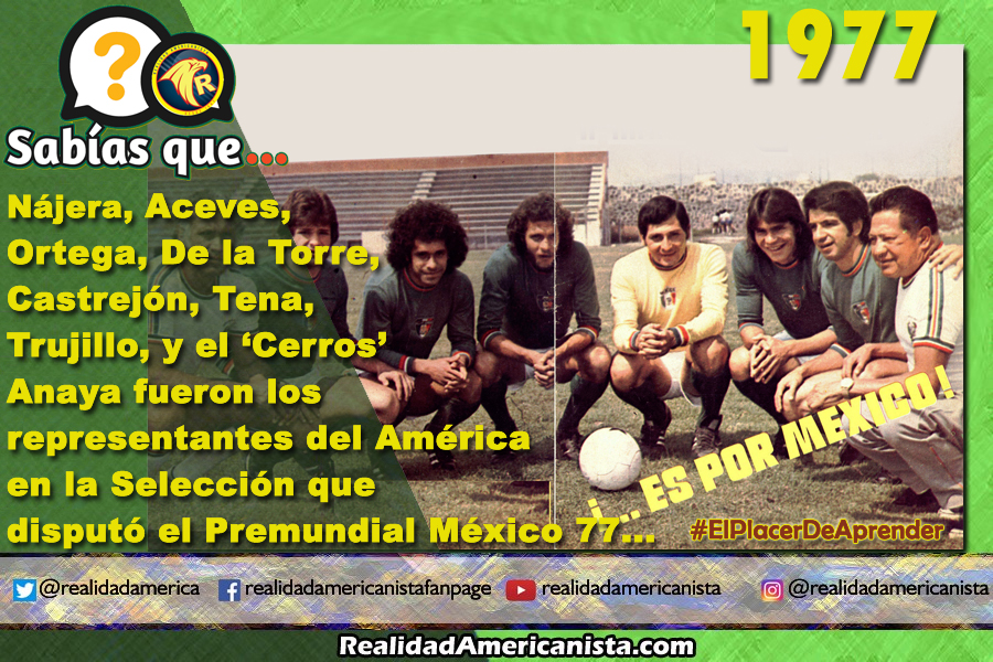153 redes realidad americanista club america jugadores seleccionados 1977