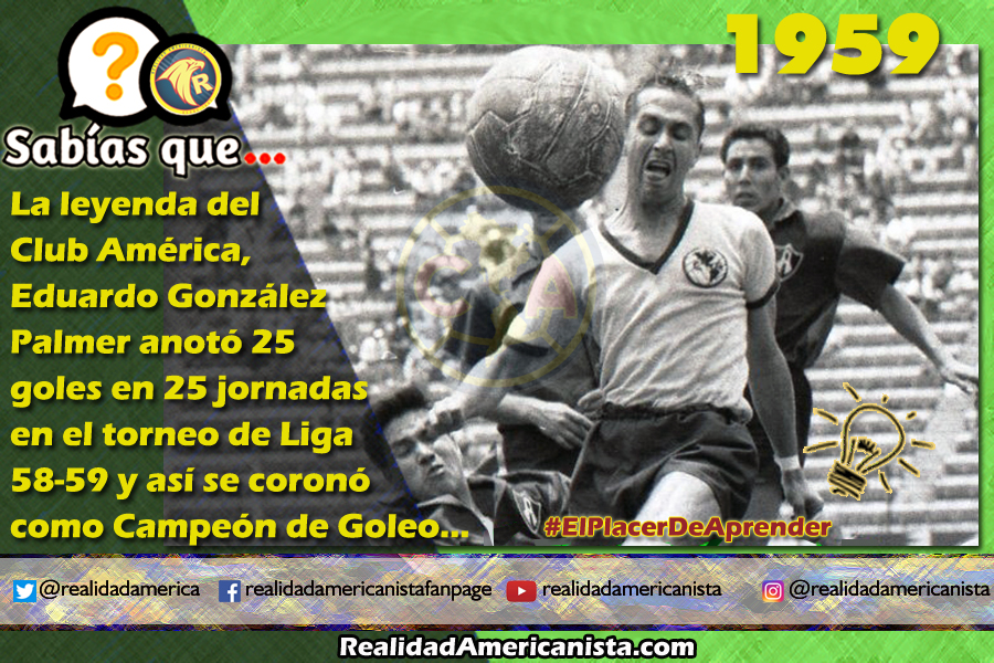 205 redes realidad americanista club america gonzalez palmer campeon goleador 58 59